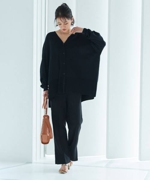 RASW（ラス）の「[RASW]ハイストレッチスリットイージーパンツ（その他パンツ・レディース・ブラック/グレイッシュベージュ・M/L）」の17枚目の写真