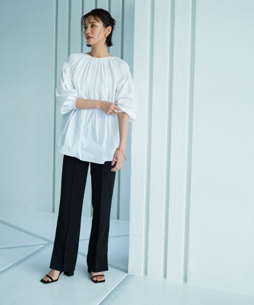 RASW（ラス）の「[RASW]ハイストレッチスリットイージーパンツ（その他パンツ・レディース・ブラック/グレイッシュベージュ・M/L）」の15枚目の写真