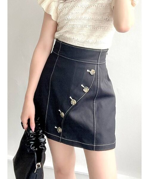 RESEXXY(リゼクシー)の「フロントカーブハイウエストスカパン(その他パンツ・レディース・ブラック/ベージュ/オレンジ・FREE)」の2枚目の写真