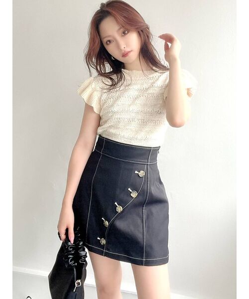 RESEXXY(リゼクシー)の「フロントカーブハイウエストスカパン(その他パンツ・レディース・ブラック/ベージュ/オレンジ・FREE)」の4枚目の写真