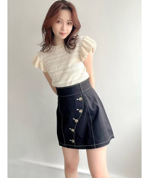 RESEXXY(リゼクシー)の「フロントカーブハイウエストスカパン(その他パンツ・レディース・ブラック/ベージュ/オレンジ・FREE)」の5枚目の写真