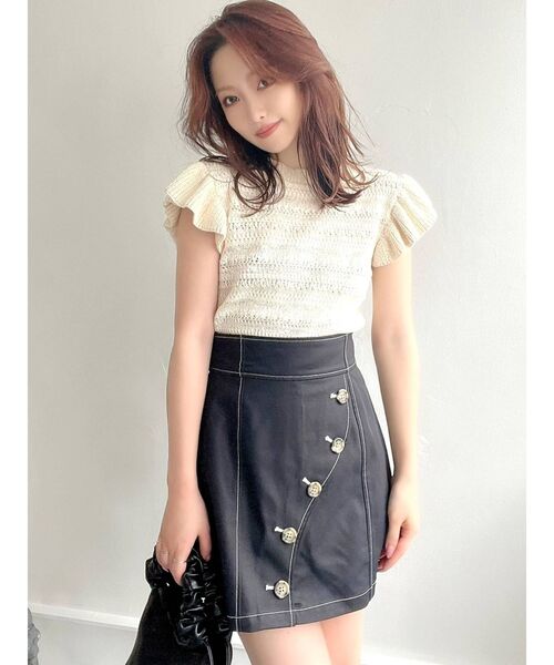 RESEXXY(リゼクシー)の「フロントカーブハイウエストスカパン(その他パンツ・レディース・ブラック/ベージュ/オレンジ・FREE)」の6枚目の写真