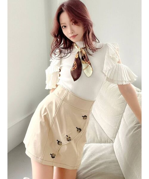 RESEXXY(リゼクシー)の「フロントカーブハイウエストスカパン(その他パンツ・レディース・ブラック/ベージュ/オレンジ・FREE)」の7枚目の写真