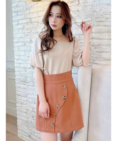 RESEXXY(リゼクシー)の「フロントカーブハイウエストスカパン(その他パンツ・レディース・ブラック/ベージュ/オレンジ・FREE)」の9枚目の写真