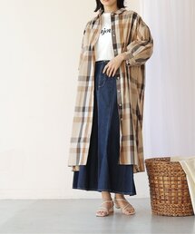 frames RAY CASSIN | ビッグチェックシャツワンピース(シャツワンピース)