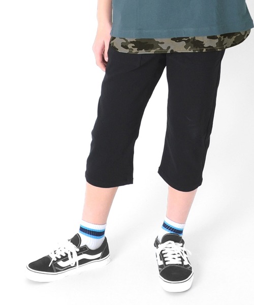 GLAZOS（グラソス）の「[テーパード]スーパーストレッチ・ベイカーポケット７分丈パンツ（その他パンツ・キッズ・ブラック/ベージュ/カーキ・130cm/140cm/170cm/150cm/160cm）」の2枚目の写真