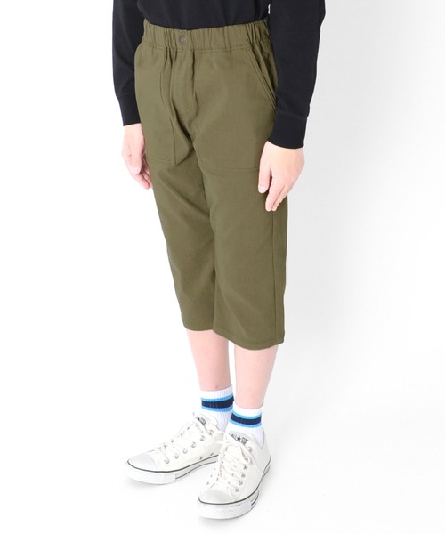 GLAZOS（グラソス）の「[テーパード]スーパーストレッチ・ベイカーポケット７分丈パンツ（その他パンツ・キッズ・ブラック/ベージュ/カーキ・130cm/140cm/170cm/150cm/160cm）」の9枚目の写真
