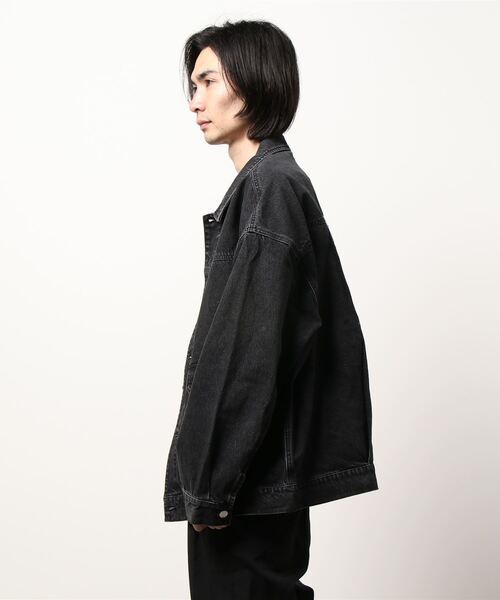 (What it isNt)ART BY MARKGONZALES(ワットイットイズント)の「【(What it isNt)ART BY MARKGONZALES / (ワットイットイズント) アートバイ マークゴンザレス 】 DENIM TRACKER JACKET(デニムジャケット・メンズ・ブルー/ライトブラック・L/M/XL)」の3枚目の写真
