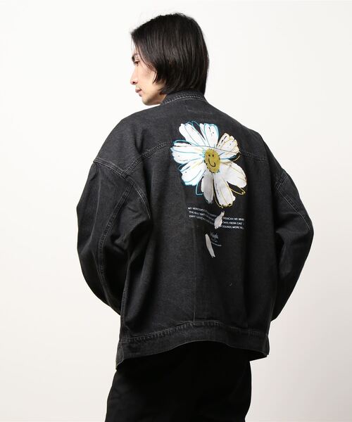 (What it isNt)ART BY MARKGONZALES(ワットイットイズント)の「【(What it isNt)ART BY MARKGONZALES / (ワットイットイズント) アートバイ マークゴンザレス 】 DENIM TRACKER JACKET(デニムジャケット・メンズ・ブルー/ライトブラック・L/M/XL)」の6枚目の写真