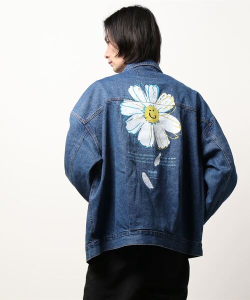 (What it isNt)ART BY MARKGONZALES(ワットイットイズント)の「【(What it isNt)ART BY MARKGONZALES / (ワットイットイズント) アートバイ マークゴンザレス 】 DENIM TRACKER JACKET(デニムジャケット・メンズ・ブルー/ライトブラック・L/M/XL)」の5枚目の写真