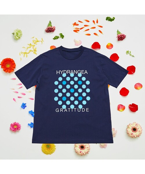 ANEVER(アンエバー)の「【BURNET】DOT FLOWER Tシャツ(Tシャツ/カットソー・レディース・ホワイト/パープル/ネイビー/レッド/ピンク/イエロー/オレンジ/ブルー/グリーン/ブルー系その他/ピンク系その他/ローズ・46/38)」の6枚目の写真