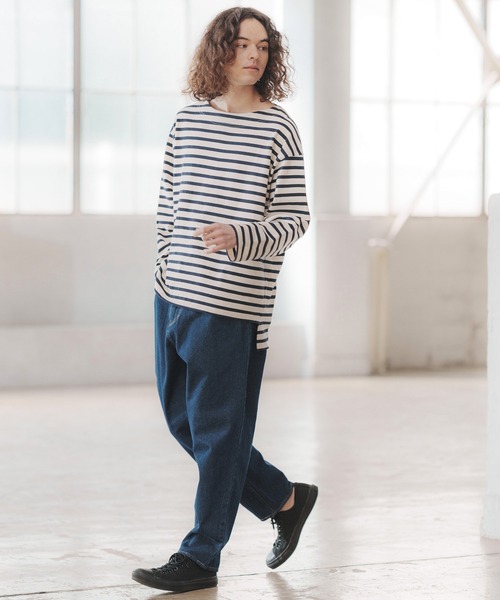 CAMBIO（カンビオ）の「mp9940-Wide Tapered Balloon Denim Pants デニムパンツ（デニムパンツ・メンズ・ライトインディゴブルー/インディゴブルー・M/L）」の4枚目の写真