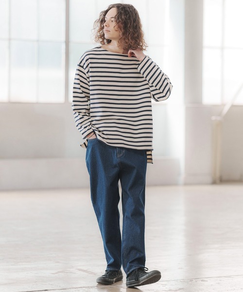 CAMBIO（カンビオ）の「mp9940-Wide Tapered Balloon Denim Pants デニムパンツ（デニムパンツ・メンズ・ライトインディゴブルー/インディゴブルー・M/L）」の5枚目の写真