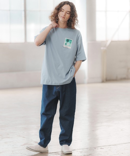 CAMBIO（カンビオ）の「mp9940-Wide Tapered Balloon Denim Pants デニムパンツ（デニムパンツ・メンズ・ライトインディゴブルー/インディゴブルー・M/L）」の8枚目の写真
