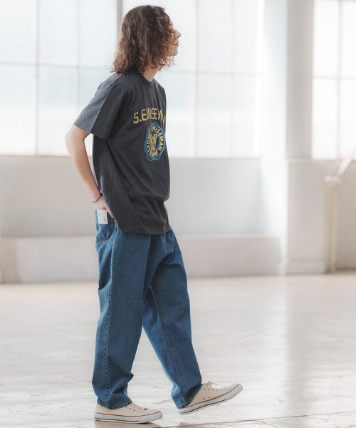 CAMBIO（カンビオ）の「mp9940-Wide Tapered Balloon Denim Pants デニムパンツ（デニムパンツ・メンズ・ライトインディゴブルー/インディゴブルー・M/L）」の12枚目の写真