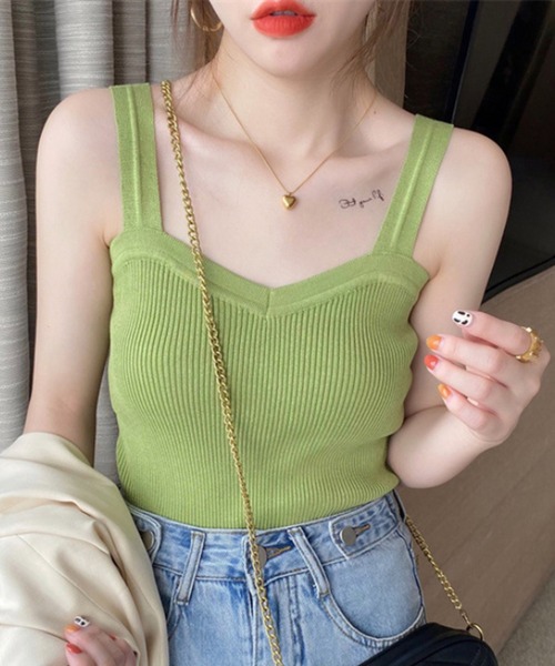 ベーシックリブニットキャミソール（キャミソール）｜STYLEBLOCK  