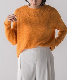 socolla | パッチワークライクメッシュプルオーバー(ニット/セーター)