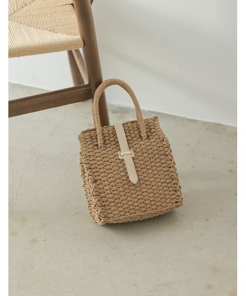 Re:EDIT（リエディ）の「ザツザイベルトボックスバッグ（トートバッグ・レディース・ベージュ・FREE）」の4枚目の写真