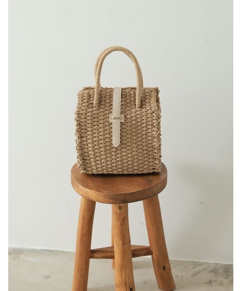 Re:EDIT（リエディ）の「ザツザイベルトボックスバッグ（トートバッグ・レディース・ベージュ・FREE）」の5枚目の写真