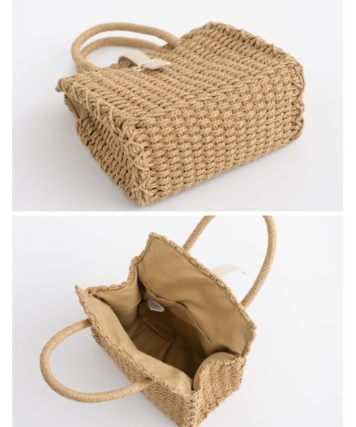 Re:EDIT（リエディ）の「ザツザイベルトボックスバッグ（トートバッグ・レディース・ベージュ・FREE）」の7枚目の写真