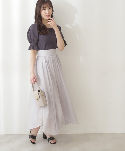 PROPORTION BODY DRESSING（プロポーションボディドレッシング）の「スクエアネックリブテレコ / 1212160402（Tシャツ/カットソー・レディース・ダークグレー/グレー/ホワイト系その他・SMALL/MEDIUM）」の6枚目の写真