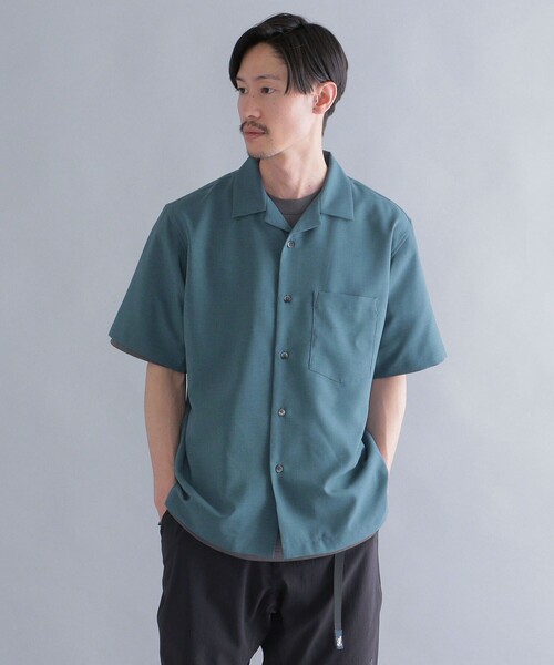 SHIPS(シップス)の「SHIPS: MADE IN JAPAN Reflax(R) ドライタッチ オープンカラー シャツ(シャツ/ブラウス・メンズ・ナチュラル/オリーブ/ブルー/ライラック/サンドベージュ/ライトオリーブ/ダークグレー/ライトブルー/ベビーピンク/ブルー系/ネイビー・SMALL/MEDIUM/LARGE/X-LARGE)」の8枚目の写真