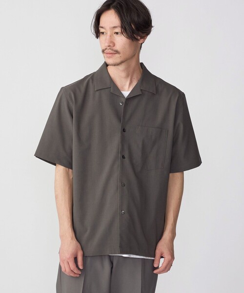SHIPS(シップス)の「SHIPS: MADE IN JAPAN Reflax(R) ドライタッチ オープンカラー シャツ(シャツ/ブラウス・メンズ・ナチュラル/オリーブ/ブルー/ライラック/サンドベージュ/ライトオリーブ/ダークグレー/ライトブルー/ベビーピンク/ブルー系/ネイビー・SMALL/MEDIUM/LARGE/X-LARGE)」の19枚目の写真
