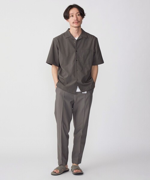 SHIPS(シップス)の「SHIPS: MADE IN JAPAN Reflax(R) ドライタッチ オープンカラー シャツ(シャツ/ブラウス・メンズ・ナチュラル/オリーブ/ブルー/ライラック/サンドベージュ/ライトオリーブ/ダークグレー/ライトブルー/ベビーピンク/ブルー系/ネイビー・SMALL/MEDIUM/LARGE/X-LARGE)」の20枚目の写真