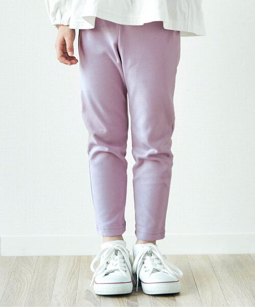 apres les cours（アプレレクール）の「ウエストフリル | 7days Style pants 9分丈（その他パンツ・キッズ・チャコール/チェック/ブラウン/ベージュ/ドット/ラベンダー・80/90/100/130/120/110）」の5枚目の写真