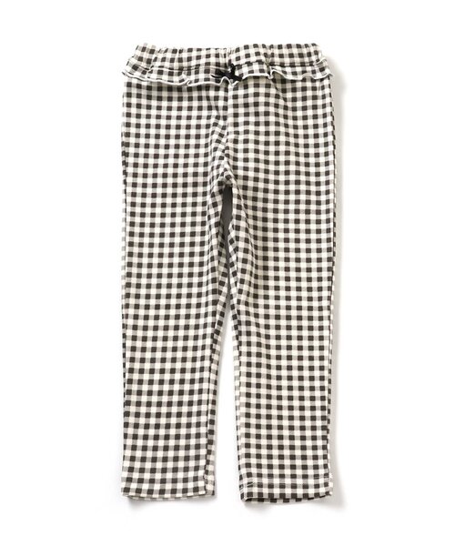 apres les cours（アプレレクール）の「ウエストフリル | 7days Style pants 9分丈（その他パンツ・キッズ・チャコール/チェック/ブラウン/ベージュ/ドット/ラベンダー・80/90/100/130/120/110）」の6枚目の写真