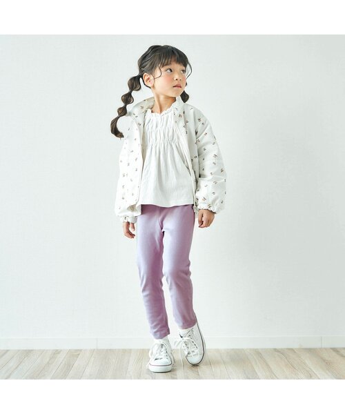 apres les cours（アプレレクール）の「ウエストフリル | 7days Style pants 9分丈（その他パンツ・キッズ・チャコール/チェック/ブラウン/ベージュ/ドット/ラベンダー・80/90/100/130/120/110）」の12枚目の写真