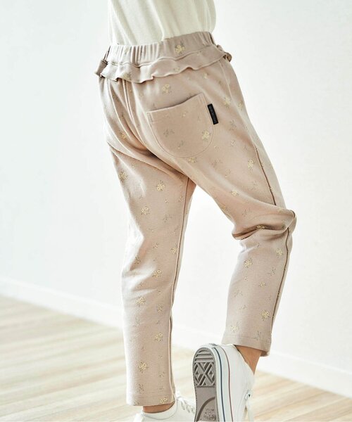 apres les cours（アプレレクール）の「ウエストフリル | 7days Style pants 9分丈（その他パンツ・キッズ・チャコール/チェック/ブラウン/ベージュ/ドット/ラベンダー・80/90/100/130/120/110）」の9枚目の写真