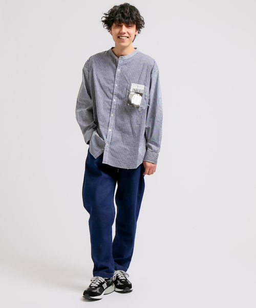 B.C STOCK(ベーセーストック)の「ギンガムクレイジーシャツ(シャツ/ブラウス・メンズ・スカイブルー/ブラック/ネイビー・MEDIUM/LARGE)」の5枚目の写真