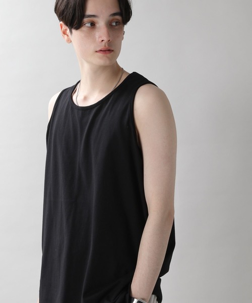 RAGEBLUE（レイジブルー）の「天竺ロングレイヤードタンク（タンクトップ・メンズ・ホワイト/ブラック/ベージュ・MEDIUM/LARGE）」の8枚目の写真