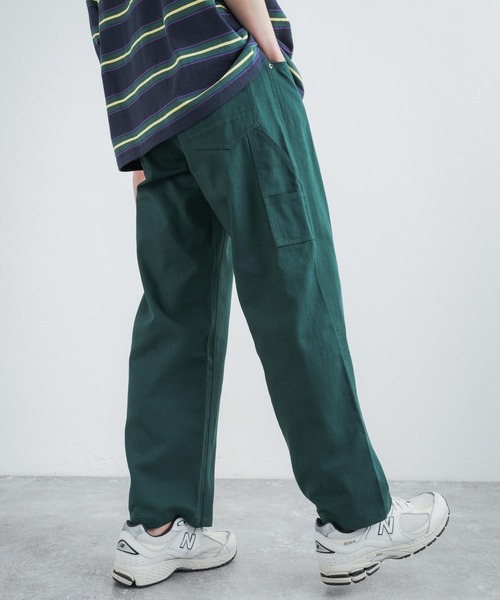 Rocky Monroe（ロッキーモンロー）の「ルーズシルエット 10ozデニムペインターワークパンツ（デニムパンツ・メンズ・ブラック/サックスブルー/インディゴブルー/グリーン/ストライプ/ワンウォッシュ/キナリ・LL/M/L）」の4枚目の写真