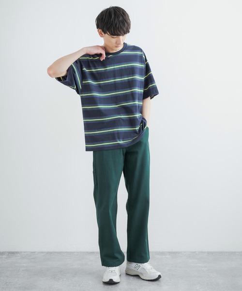 Rocky Monroe（ロッキーモンロー）の「ルーズシルエット 10ozデニムペインターワークパンツ（デニムパンツ・メンズ・ブラック/サックスブルー/インディゴブルー/グリーン/ストライプ/ワンウォッシュ/キナリ・LL/M/L）」の21枚目の写真