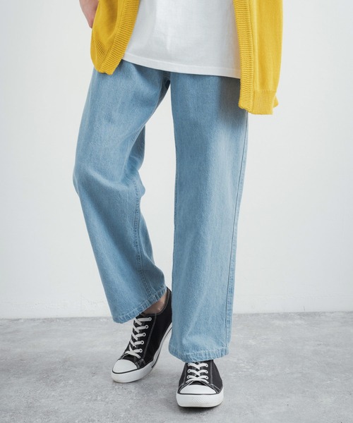 Rocky Monroe（ロッキーモンロー）の「ルーズシルエット 10ozデニムペインターワークパンツ（デニムパンツ・メンズ・ブラック/サックスブルー/インディゴブルー/グリーン/ストライプ/ワンウォッシュ/キナリ・LL/M/L）」の14枚目の写真