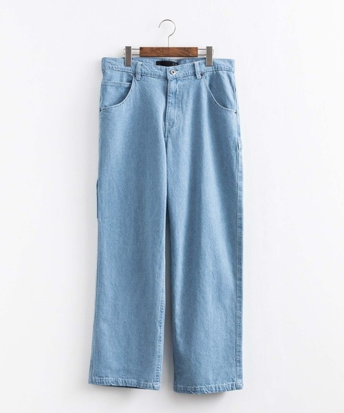 Rocky Monroe（ロッキーモンロー）の「ルーズシルエット 10ozデニムペインターワークパンツ（デニムパンツ・メンズ・ブラック/サックスブルー/インディゴブルー/グリーン/ストライプ/ワンウォッシュ/キナリ・LL/M/L）」の16枚目の写真