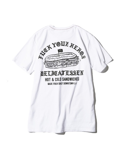 WOLVES KILL SHEEP(ウルヴスキルシープ)の「WOLVES KILL SHEEP/ウルブスキルシープ DELICATESSEN SS T-SHIRT プリントTシャツ(Tシャツ/カットソー・メンズ・ブラック/ホワイト・XL/L/M)」の15枚目の写真