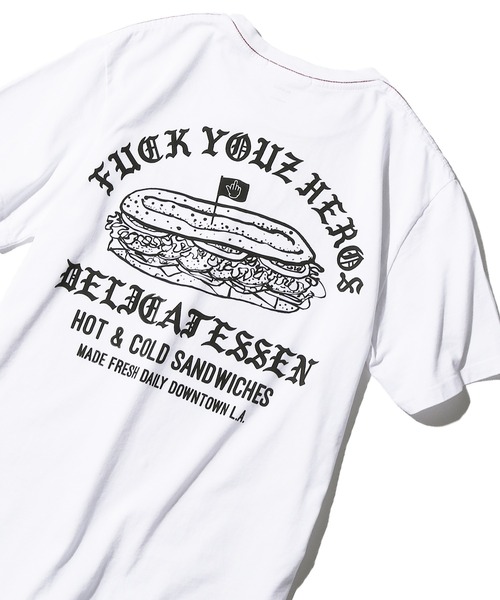 WOLVES KILL SHEEP(ウルヴスキルシープ)の「WOLVES KILL SHEEP/ウルブスキルシープ DELICATESSEN SS T-SHIRT プリントTシャツ(Tシャツ/カットソー・メンズ・ブラック/ホワイト・XL/L/M)」の16枚目の写真