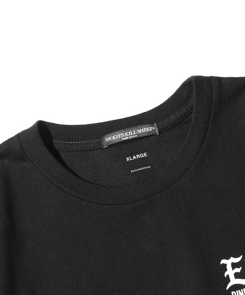 WOLVES KILL SHEEP(ウルヴスキルシープ)の「WOLVES KILL SHEEP/ウルブスキルシープ DELICATESSEN SS T-SHIRT プリントTシャツ(Tシャツ/カットソー・メンズ・ブラック/ホワイト・XL/L/M)」の5枚目の写真