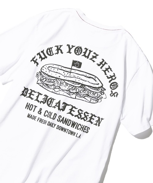WOLVES KILL SHEEP(ウルヴスキルシープ)の「WOLVES KILL SHEEP/ウルブスキルシープ DELICATESSEN SS T-SHIRT プリントTシャツ(Tシャツ/カットソー・メンズ・ブラック/ホワイト・XL/L/M)」の20枚目の写真