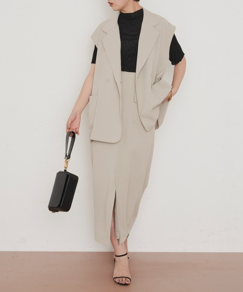 Aunt Marie's(アントマリーズ)の「ワッシャーシアータートルメロウハーフスリーブT / トップス / カットソー(Tシャツ/カットソー・レディース・ホワイト/ブラック/ブラウン/ピンク/オレンジ/ブルー・FREE)」の11枚目の写真