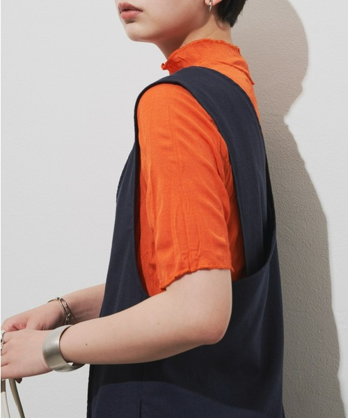 Aunt Marie's(アントマリーズ)の「ワッシャーシアータートルメロウハーフスリーブT / トップス / カットソー(Tシャツ/カットソー・レディース・ホワイト/ブラック/ブラウン/ピンク/オレンジ/ブルー・FREE)」の19枚目の写真