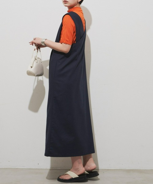 Aunt Marie's(アントマリーズ)の「ワッシャーシアータートルメロウハーフスリーブT / トップス / カットソー(Tシャツ/カットソー・レディース・ホワイト/ブラック/ブラウン/ピンク/オレンジ/ブルー・FREE)」の9枚目の写真