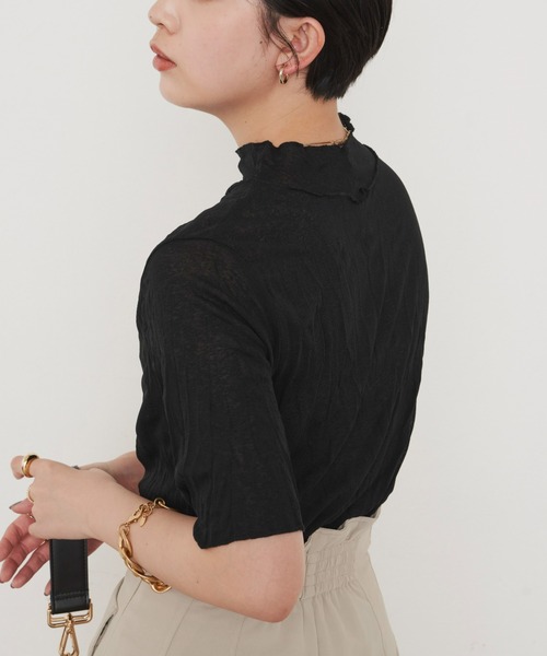 Aunt Marie's(アントマリーズ)の「ワッシャーシアータートルメロウハーフスリーブT / トップス / カットソー(Tシャツ/カットソー・レディース・ホワイト/ブラック/ブラウン/ピンク/オレンジ/ブルー・FREE)」の20枚目の写真