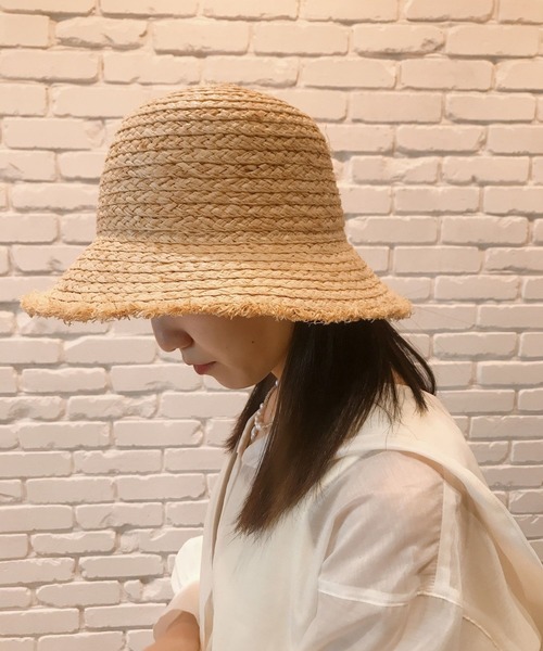 Me%（ミィパーセント）の「フリンジラフィアHAT（ハット・レディース・ベージュ・FREE）」の10枚目の写真