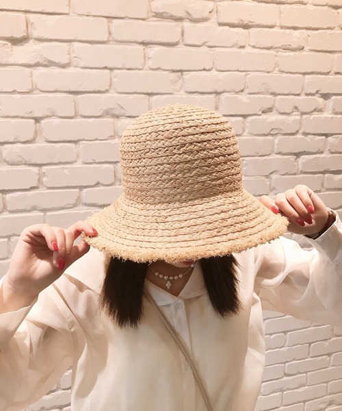 Me%（ミィパーセント）の「フリンジラフィアHAT（ハット・レディース・ベージュ・FREE）」の12枚目の写真