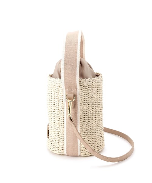 かごバッグ 美品 天然素材 ライトベージュ かごバッグ 美品 天然素材 ライトベージュ