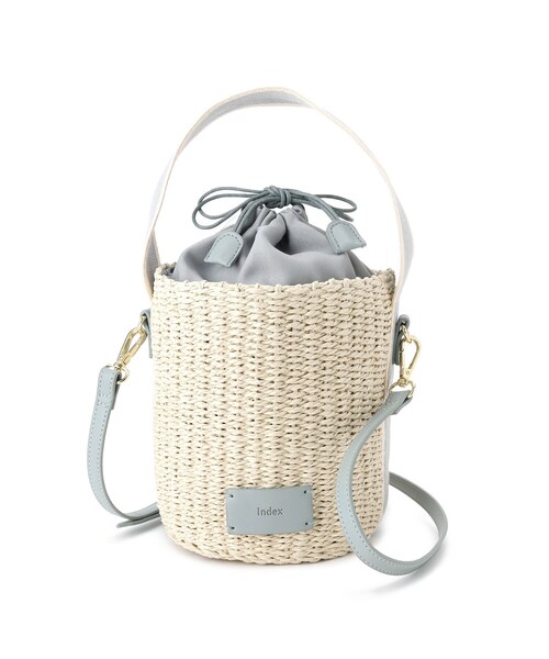 index（インデックス）の「◆ペーパーバケツかごバッグ【2WAY】（ショルダーバッグ・レディース・ブラック/グレー/ライトベージュ・00）」の21枚目の写真